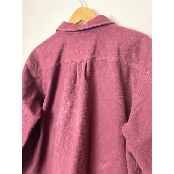 VTG L.L. Bean Men's Chamois Thick Flannel Shirt Size XL Work Outdoor Wear Fish - Picture 6 of 10